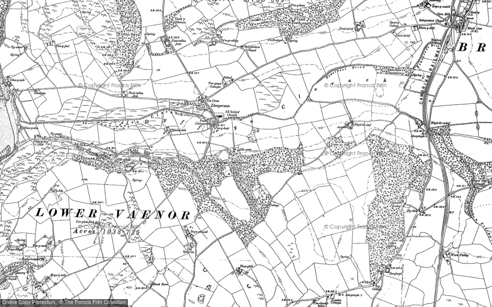 Old Map of Historic Map covering Afon Clarach in 1904