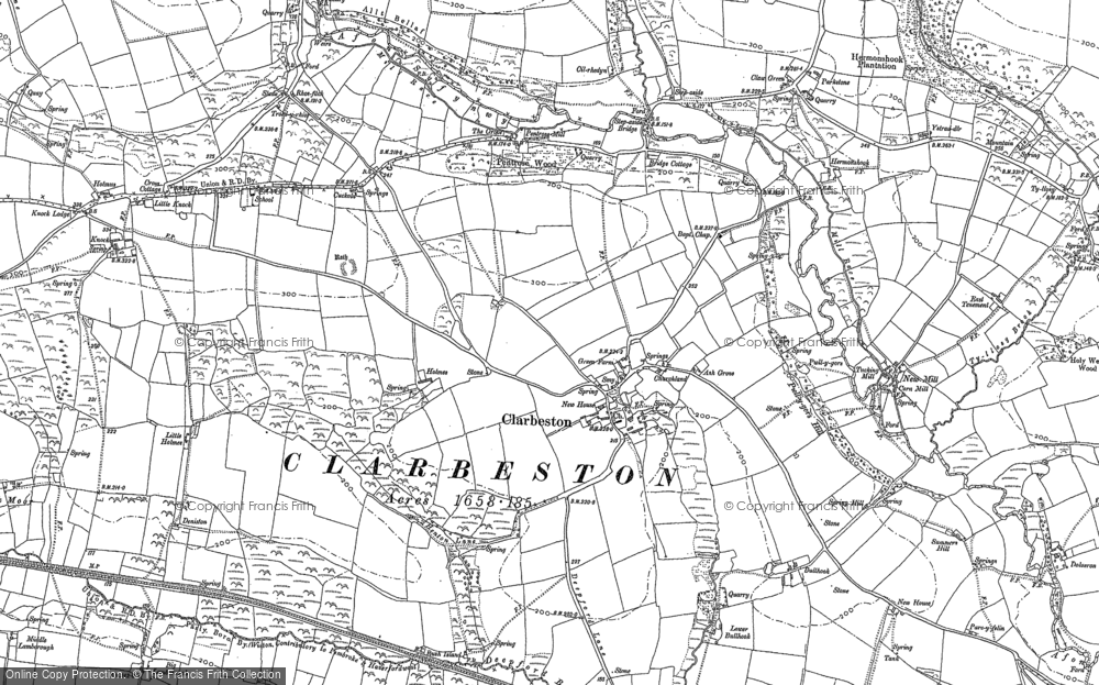 Old Map of Clarbeston, 1887 in 1887