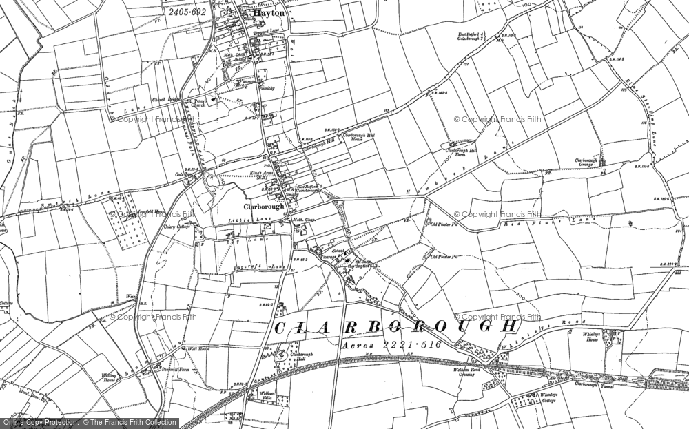 Old Map of Clarborough, 1884 - 1898 in 1884