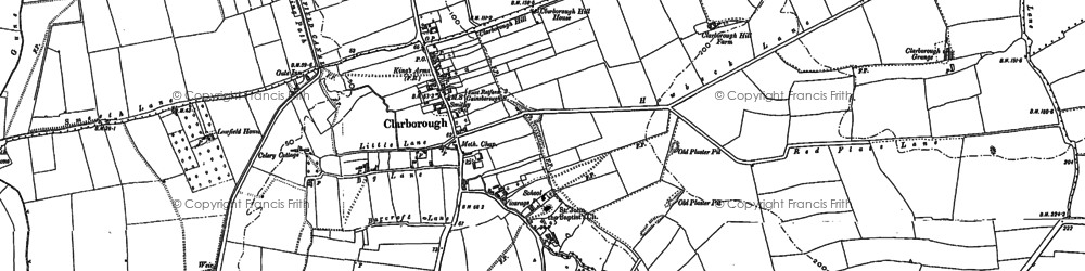 Old map of Clarborough in 1884