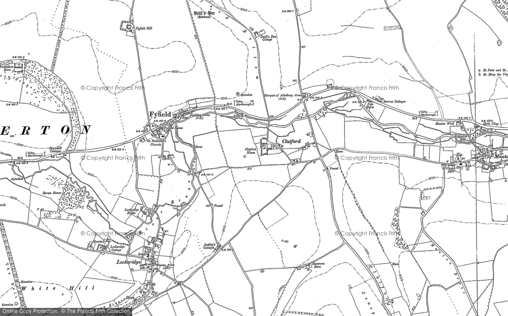 Old Map of Clatford, 1899 in 1899