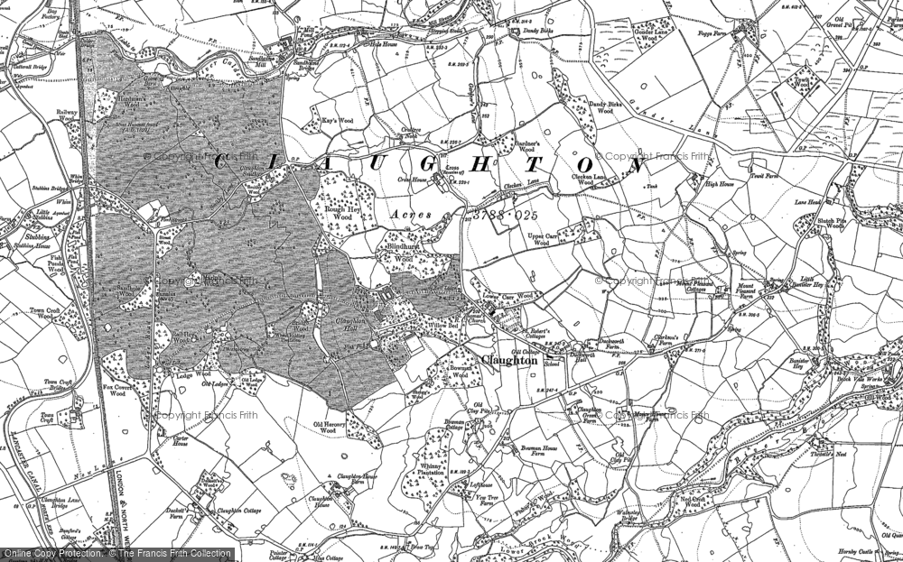 Old Map of Claughton, 1910 in 1910
