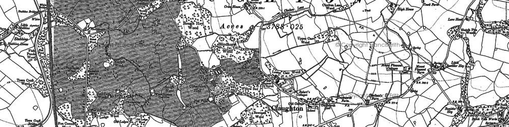 Old map of Claughton in 1910