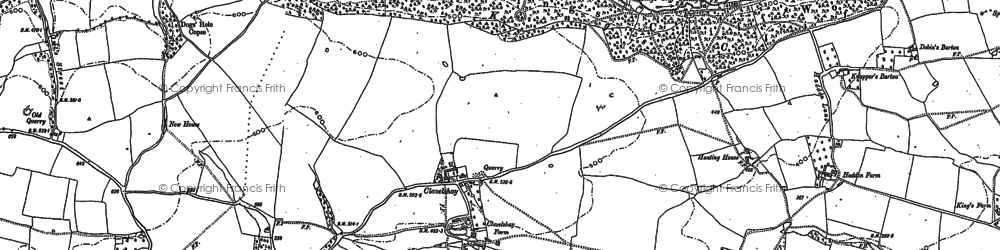 Old map of Clavelshay in 1887