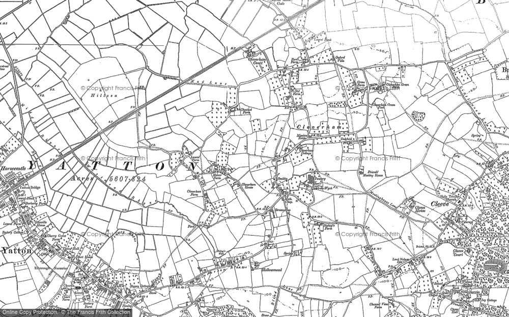 Old Map of Claverham, 1883 - 1902 in 1883