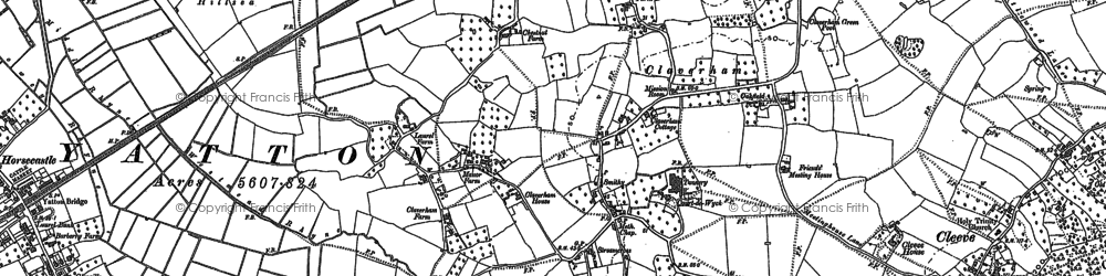 Old map of Claverham in 1883