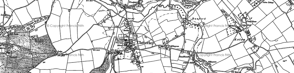 Old map of Claverley in 1901