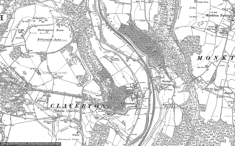 Old Map of Claverton, 1902 in 1902