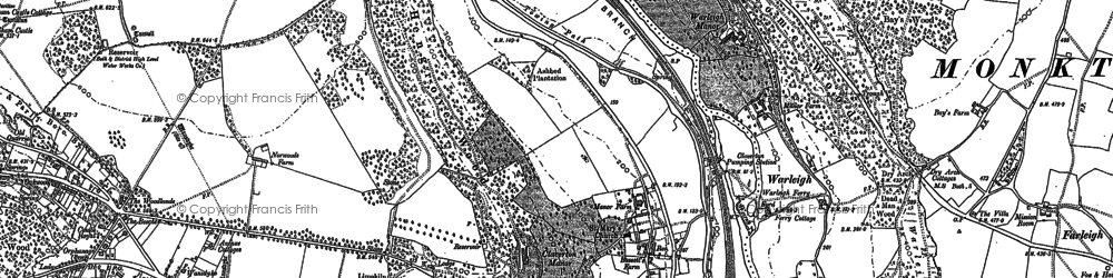 Old map of Claverton in 1902