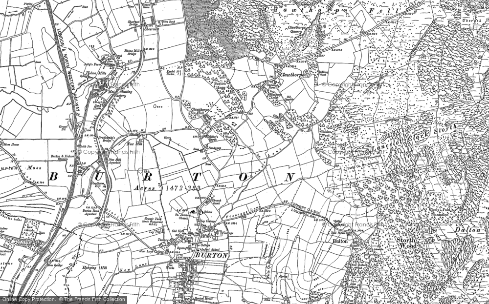 Old Map of Clawthorpe, 1911 in 1911