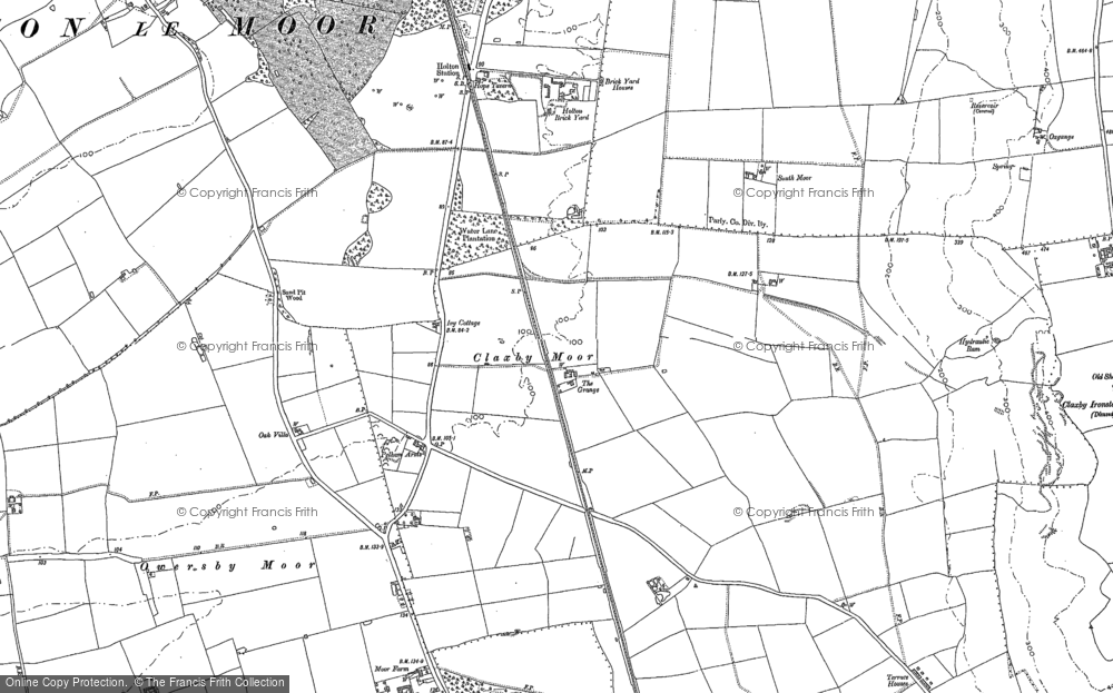 Old Map of Claxby Moor, 1886 in 1886