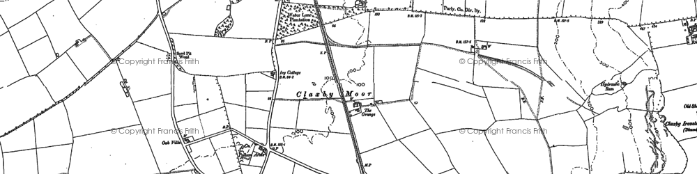 Old map of Claxby Moor in 1886