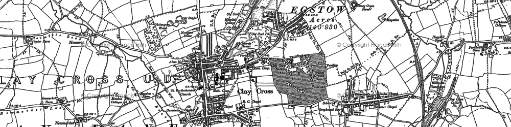 Old map of Clay Cross in 1877