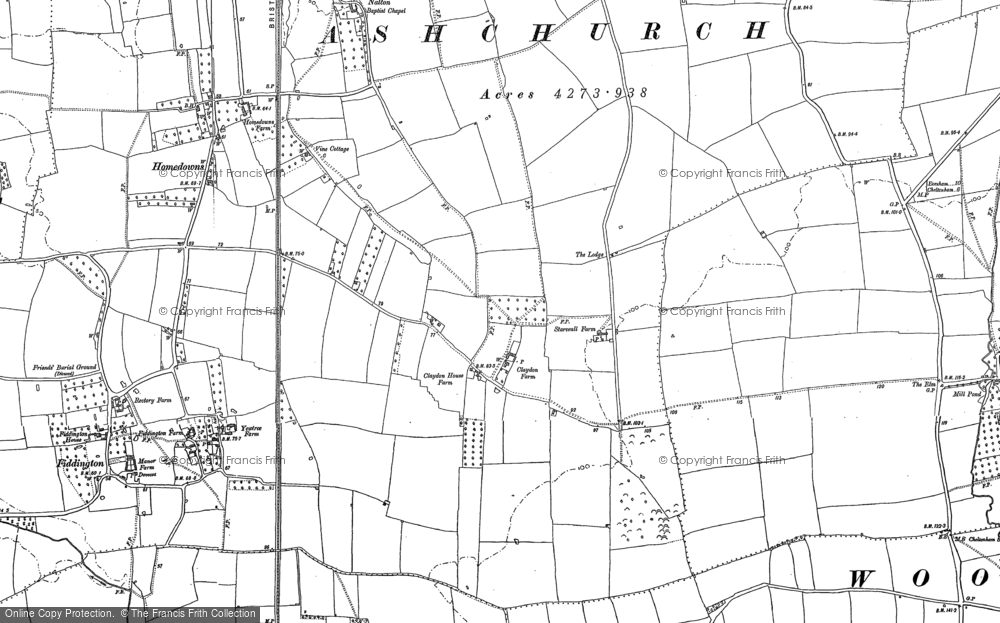 Old Map of Claydon, 1883 - 1901 in 1883