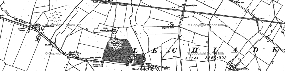 Old map of Claydon Fields in 1901