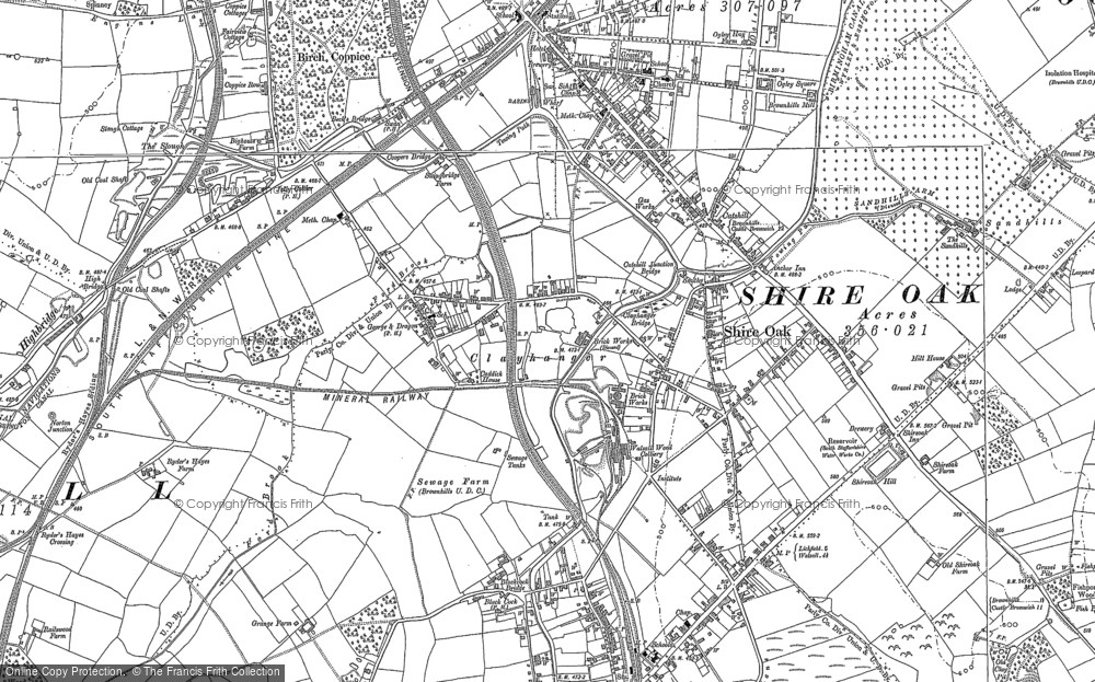 Old Map of Clayhanger, 1883 in 1883