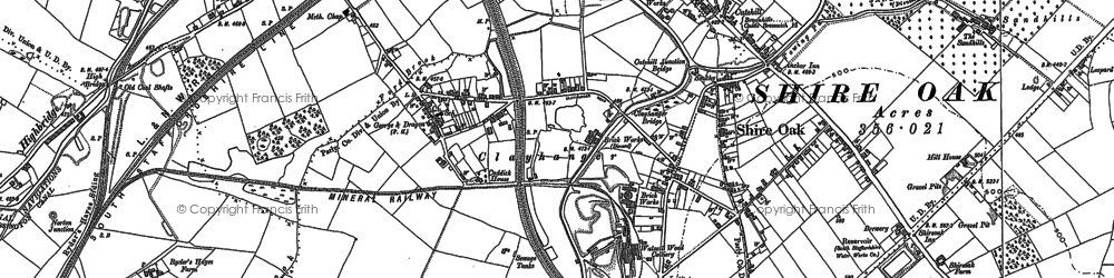 Old map of Clayhanger in 1883