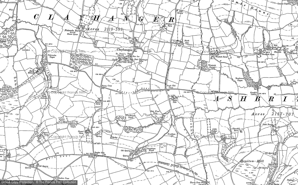 Old Map of Clayhanger, 1903 in 1903