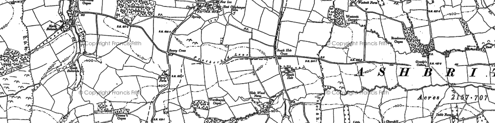 Old map of Clayhanger in 1903