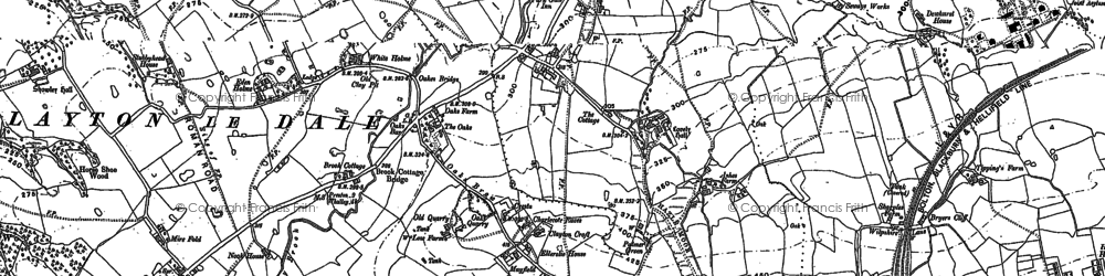 Old map of Clayton Le Dale in 1892