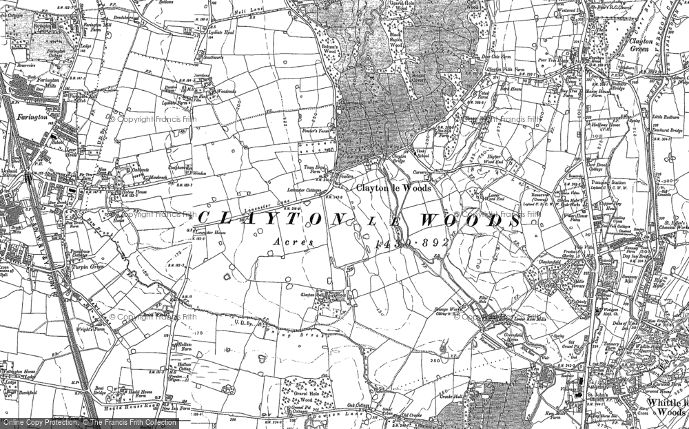Old Map of Clayton-le-Woods, 1893 in 1893