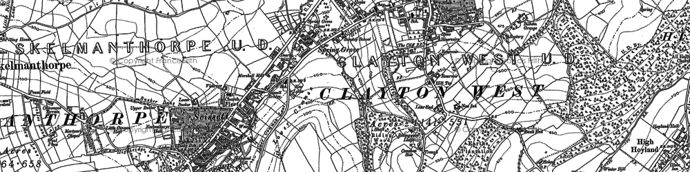 Old map of Ackin Royd in 1892