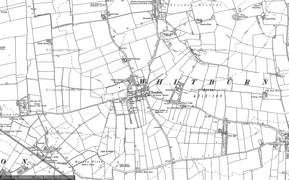 Old Map of Cleadon, 1913 - 1920 in 1913