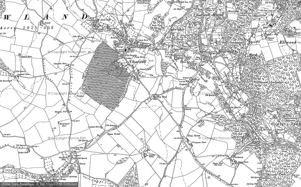 Old Map of Clearwell, 1900 in 1900