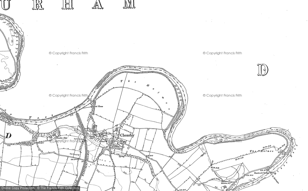 Old Map of Cleasby, 1912 - 1913 in 1912