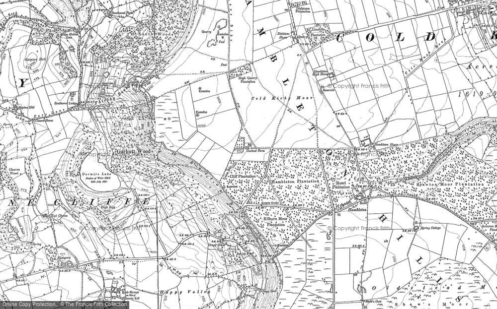 Old Map of Cleave Dike, 1891 - 1892 in 1891