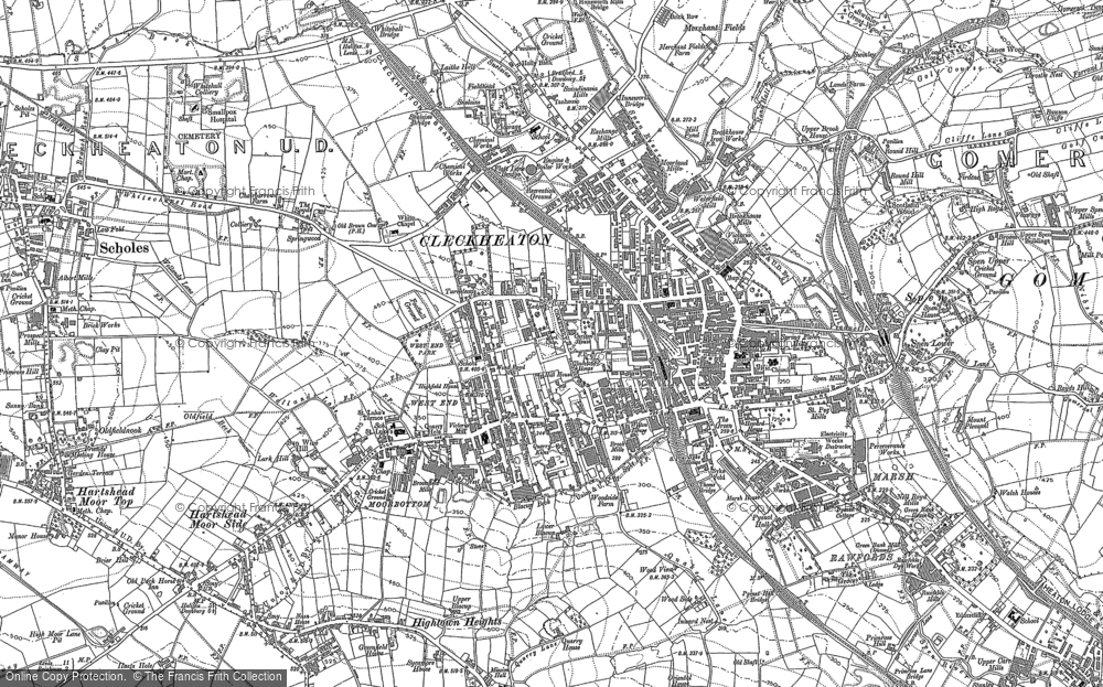 Old Map of Cleckheaton, 1882 - 1892 in 1882