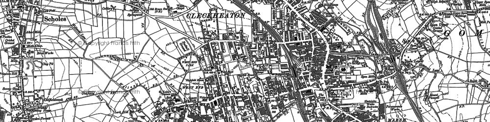 Old map of Cleckheaton in 1882