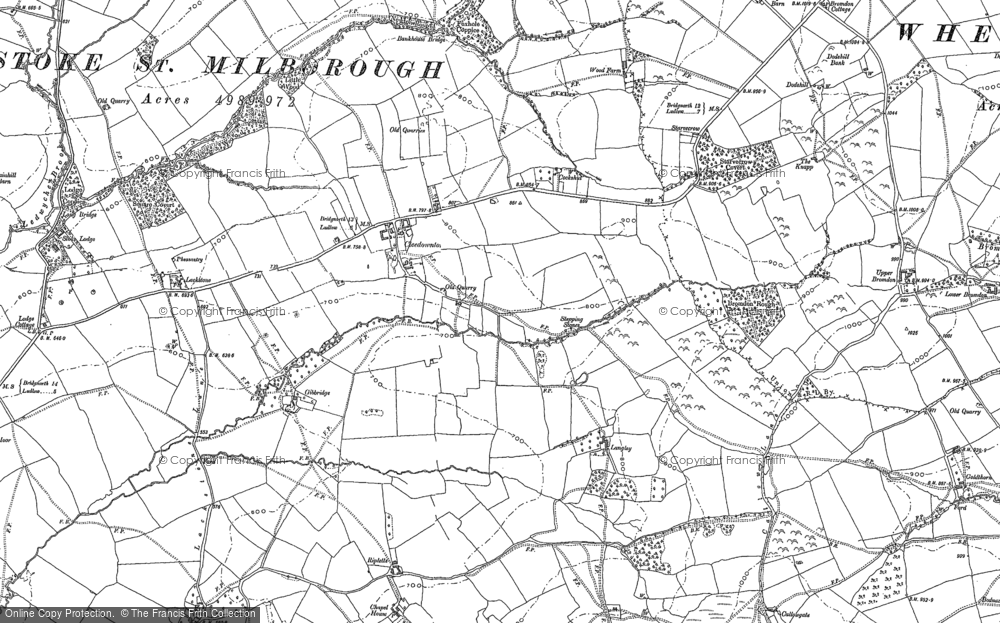 Old Map of Cleedownton, 1883 - 1888 in 1883