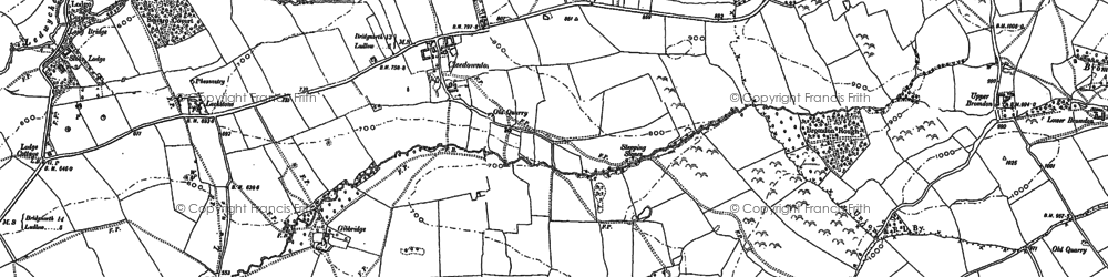 Old map of Cleedownton in 1883
