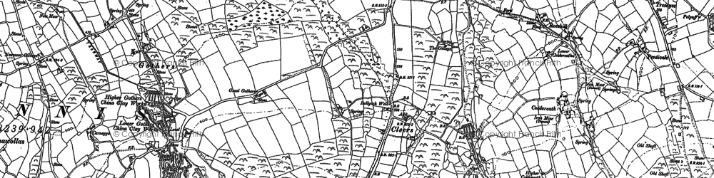 Old map of Cleers in 1879