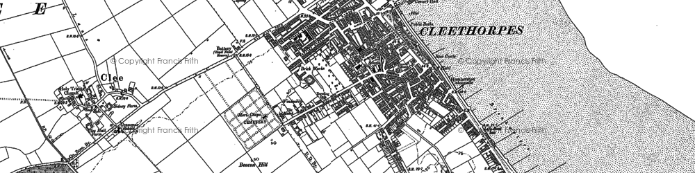 Old map of Cleethorpes in 1887