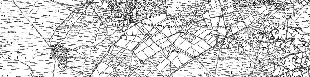 Old map of Titterstone Clee Hill in 1879