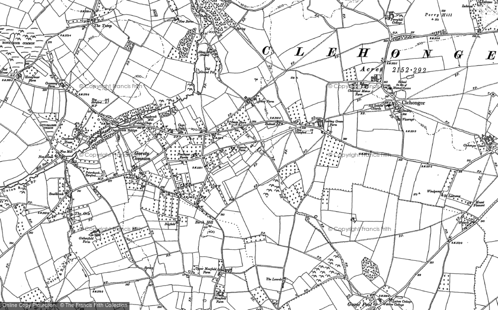 Old Map of Clehonger, 1886 in 1886