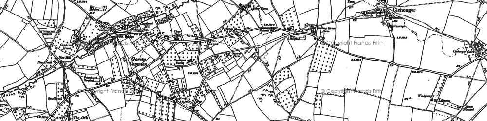 Old map of Clehonger in 1886
