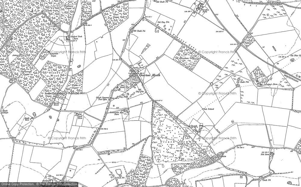 Old Map of Clench Common, 1899 in 1899