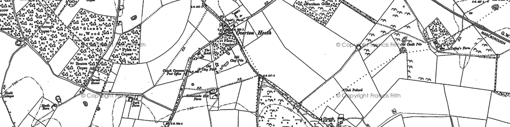 Old map of Clench Common in 1899