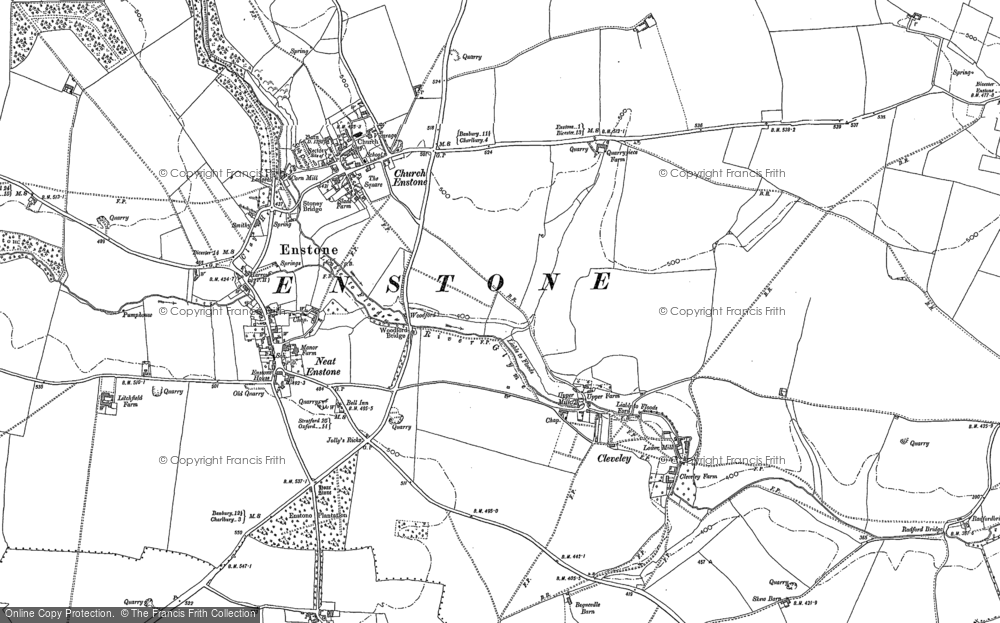 Old Map of Cleveley, 1898 in 1898