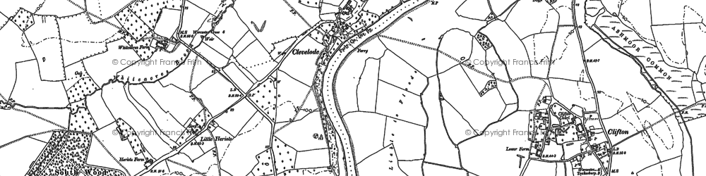 Old map of Clifton in 1884