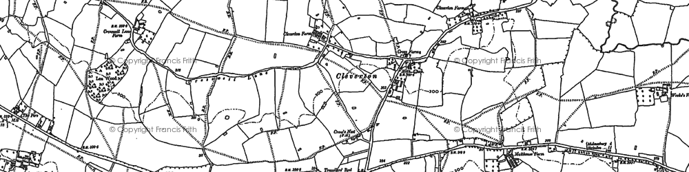 Old map of Woodbridge Brook in 1898