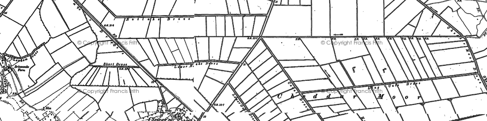 Old map of Clewer in 1884