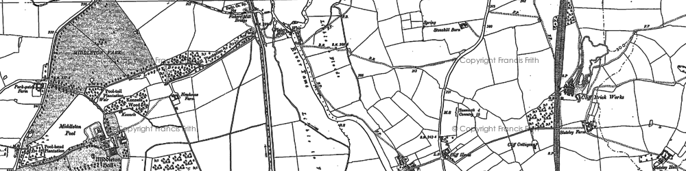 Old map of Cliff in 1883
