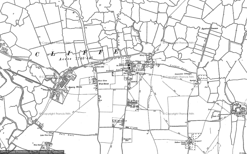 Old Map of Cliffe, 1895 - 1907 in 1895