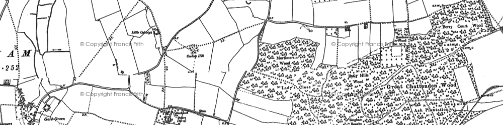 Old map of Cliffe Woods in 1895
