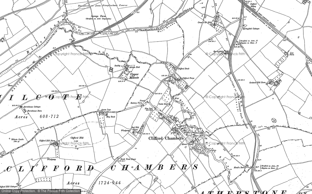 Old Map of Clifford Chambers, 1883 - 1900 in 1883