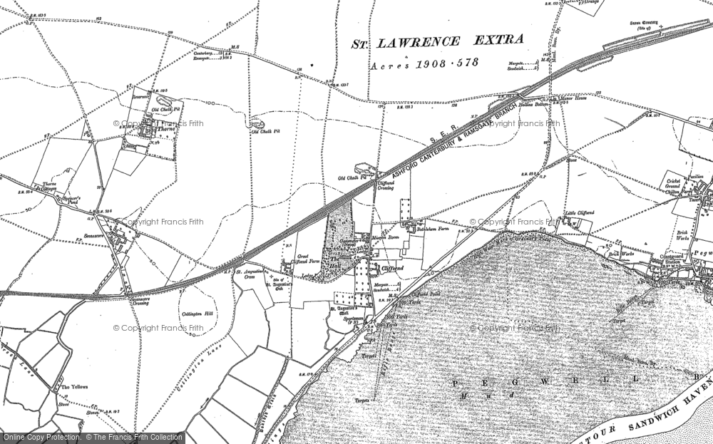 Old Map of Cliffs End, 1897 in 1897